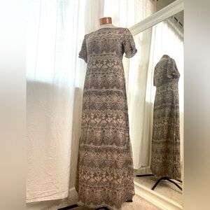 Vintage empire waist 100% silk maxi dress Size 2